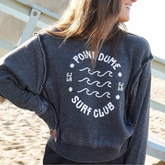 Carly Jean Los Angeles Women’s Point Dume Surf Club Crew Neck Sweater Size Large - Picture 1 of 16